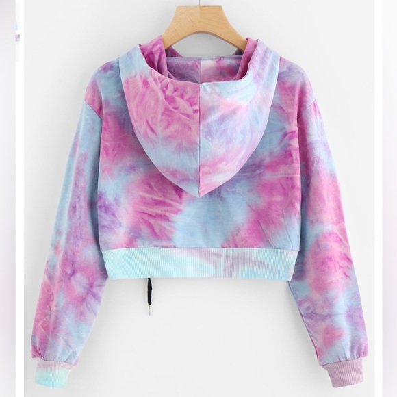 TIE DYED JOGGERS & CROPPED SWEATSHIRT SET - Picture 3 of 13